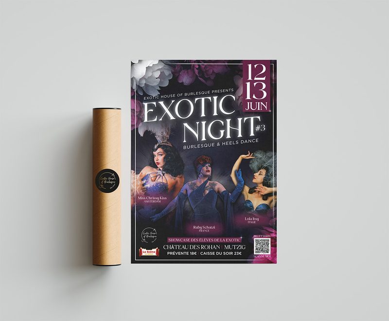 Affiche événementielle Exotic House of Burlesque