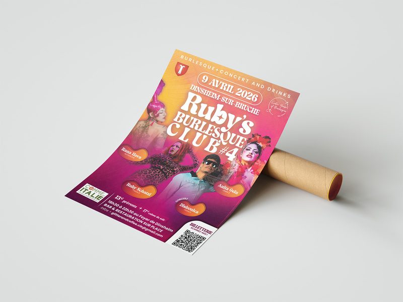 Affiche de soirée Ruby's Burlesque Club